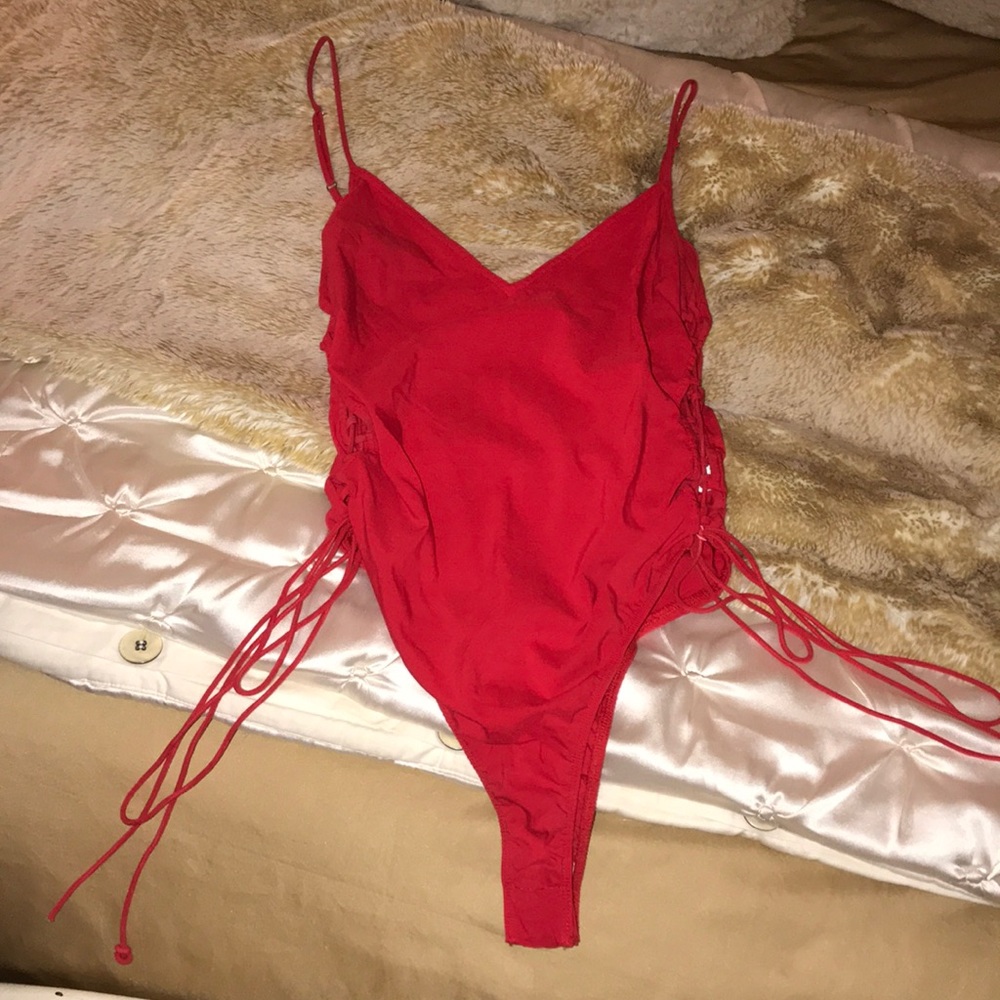 Red body suit